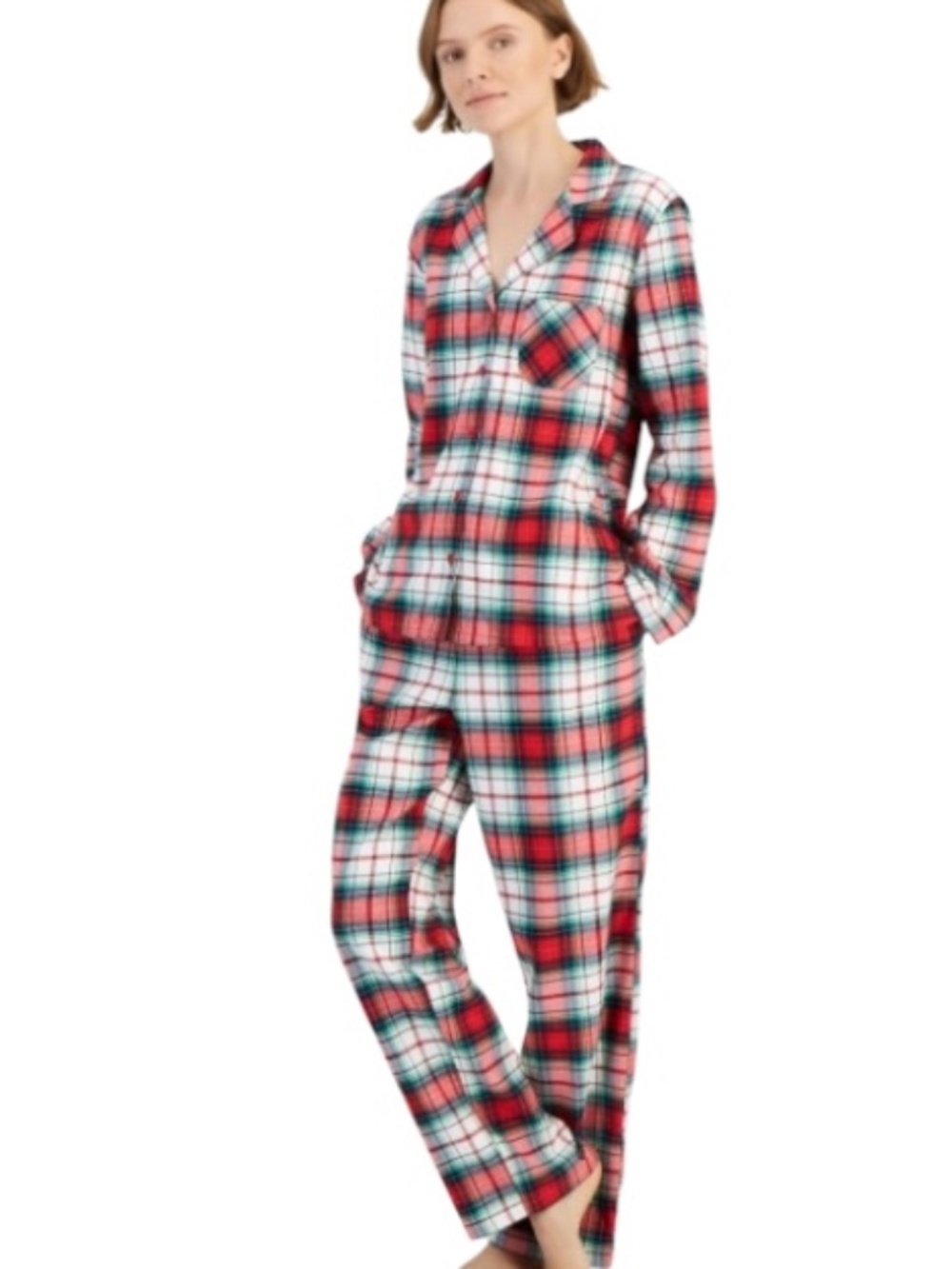 Holiday Lane Women's Winterton Plaid Notch Collar Matching Pajamas Set XS - NWT